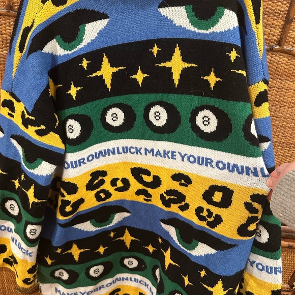 Dressed In LaLa “Make Your Own Luck” Luxe Fringe Cardigan L/XL - Picture 5 of 5